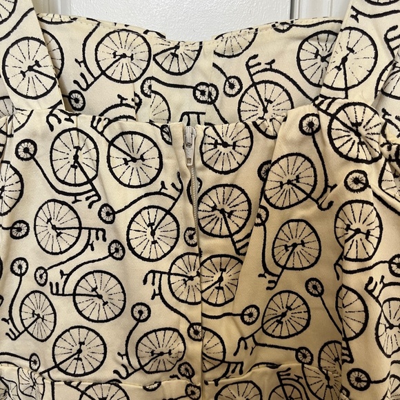 Ixia Vintage Short White Unicycle-Print Dress, EUC - Picture 4 of 6